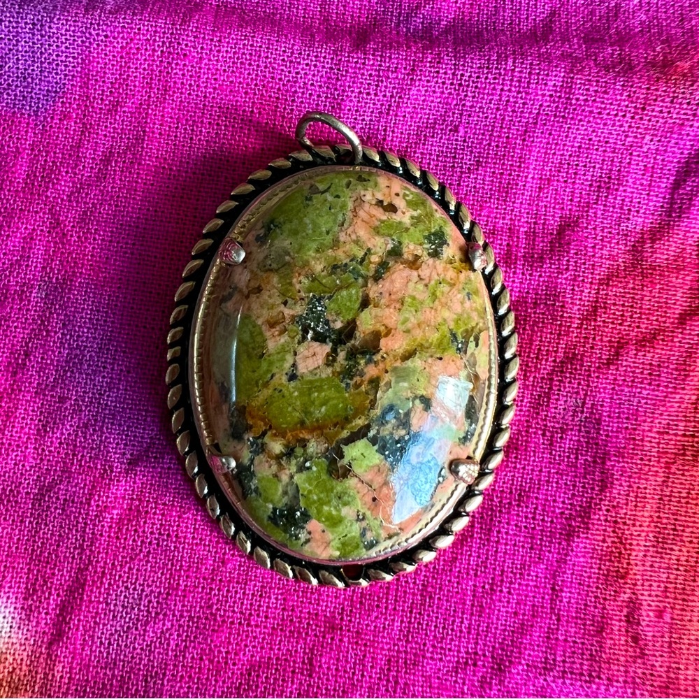 Unakite Large Pendant